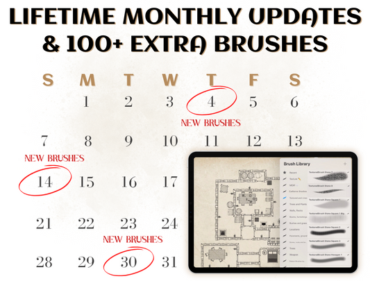 Lifetime Monthly Updates & 100+ Extra Brushes (R)