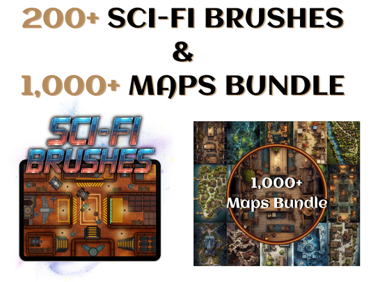 200 Sci-Fi Brushes & 1,000+ Ready to Use Maps