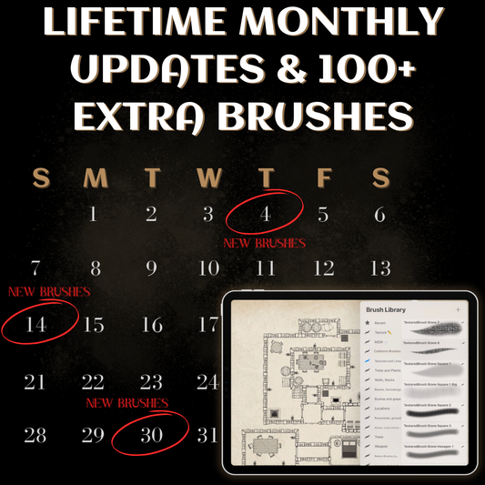 Lifetime Monthly Updates & 100+ Extra Brushes